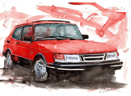 What is the History of the Iconic Saab 900? ArtbyMyleslaurence
