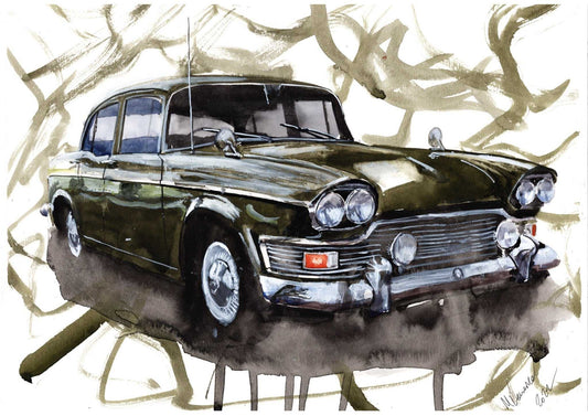 Humber Super Snipe Painting Numbered limited edition print classic British Car ArtbyMyleslaurence
