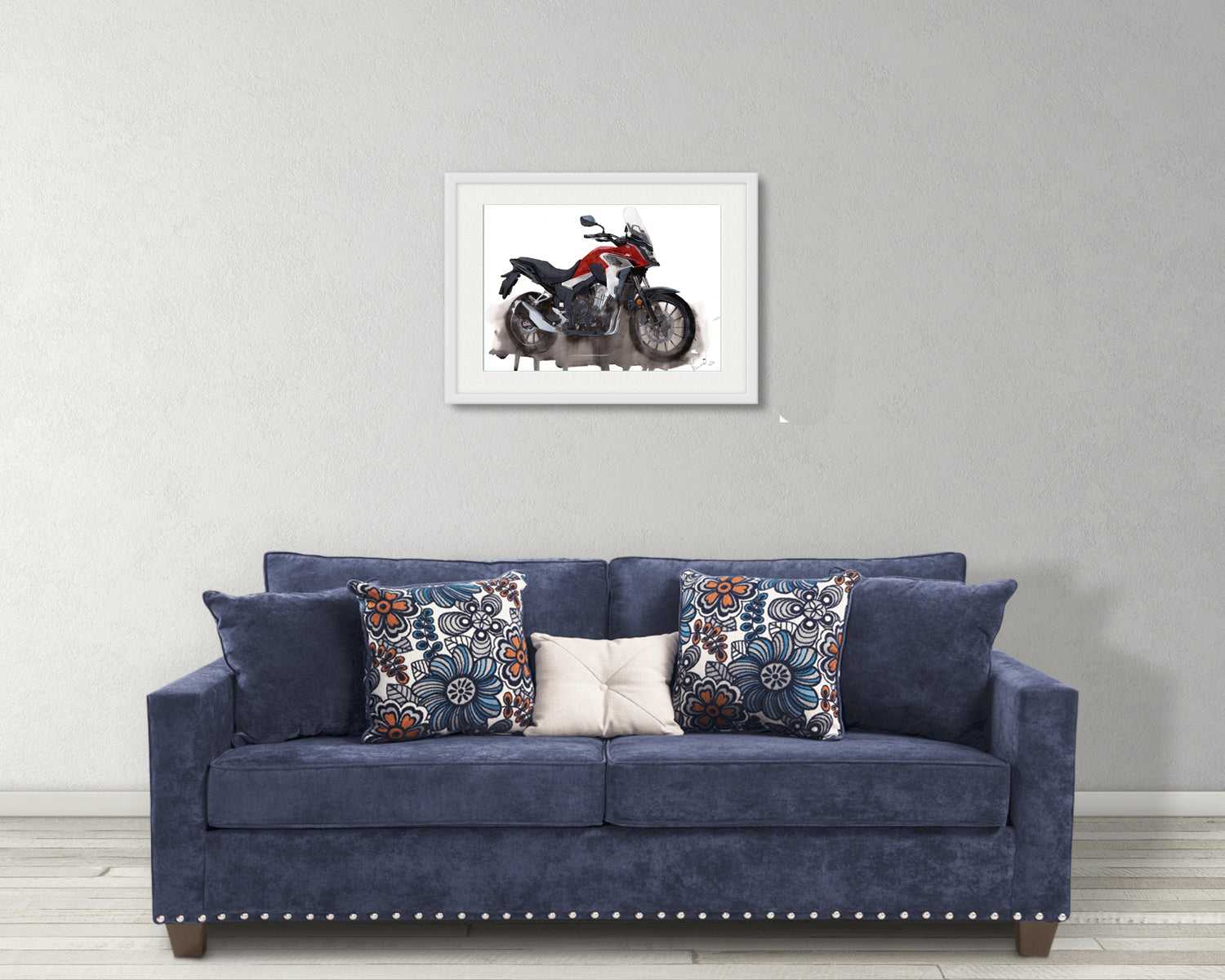 Painting of a Honda CB500 Motorcycle Limited Print Bike ArtbyMyleslaurence