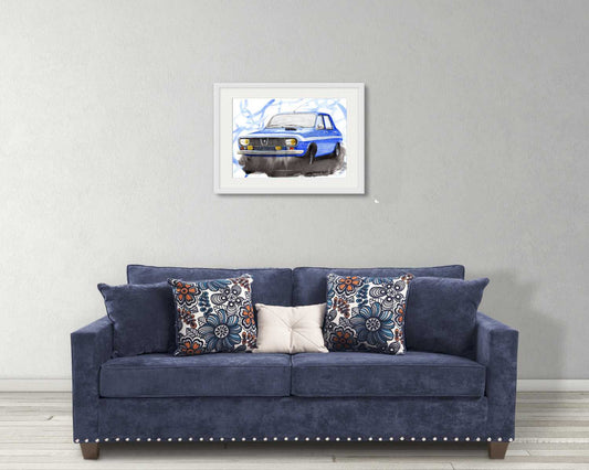 Renault 12 Painting Watercolour Painting Car Limited Print ArtbyMyleslaurence