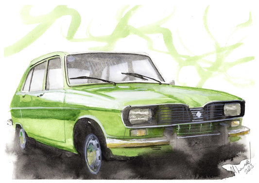 Renault 16 Painting Watercolour Painting Car Limited Print ArtbyMyleslaurence