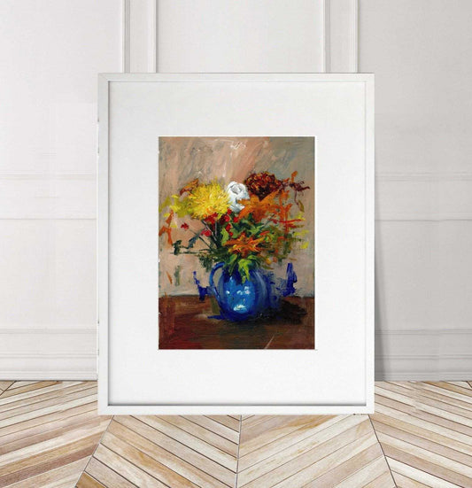 Vase of flowers Painting Numbered limited edition Giclee Print of an acrylic Painting ArtbyMyleslaurence