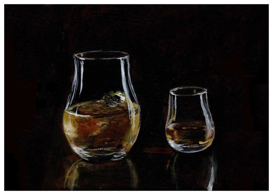 Whisky Glass Still Life painting Numbered limited edition Giclee Print of an Acrylic Painting ArtbyMyleslaurence