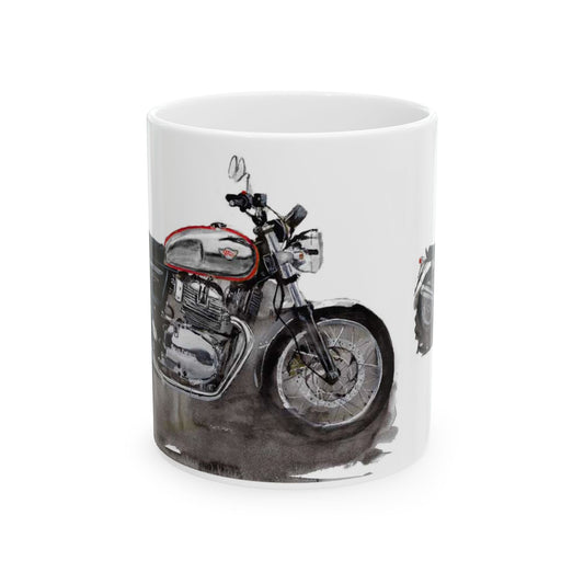 Copy of Vibrant Unique Watercolour Interceptor Motorcycle Coffee Mug - Original Hand-Painted Art