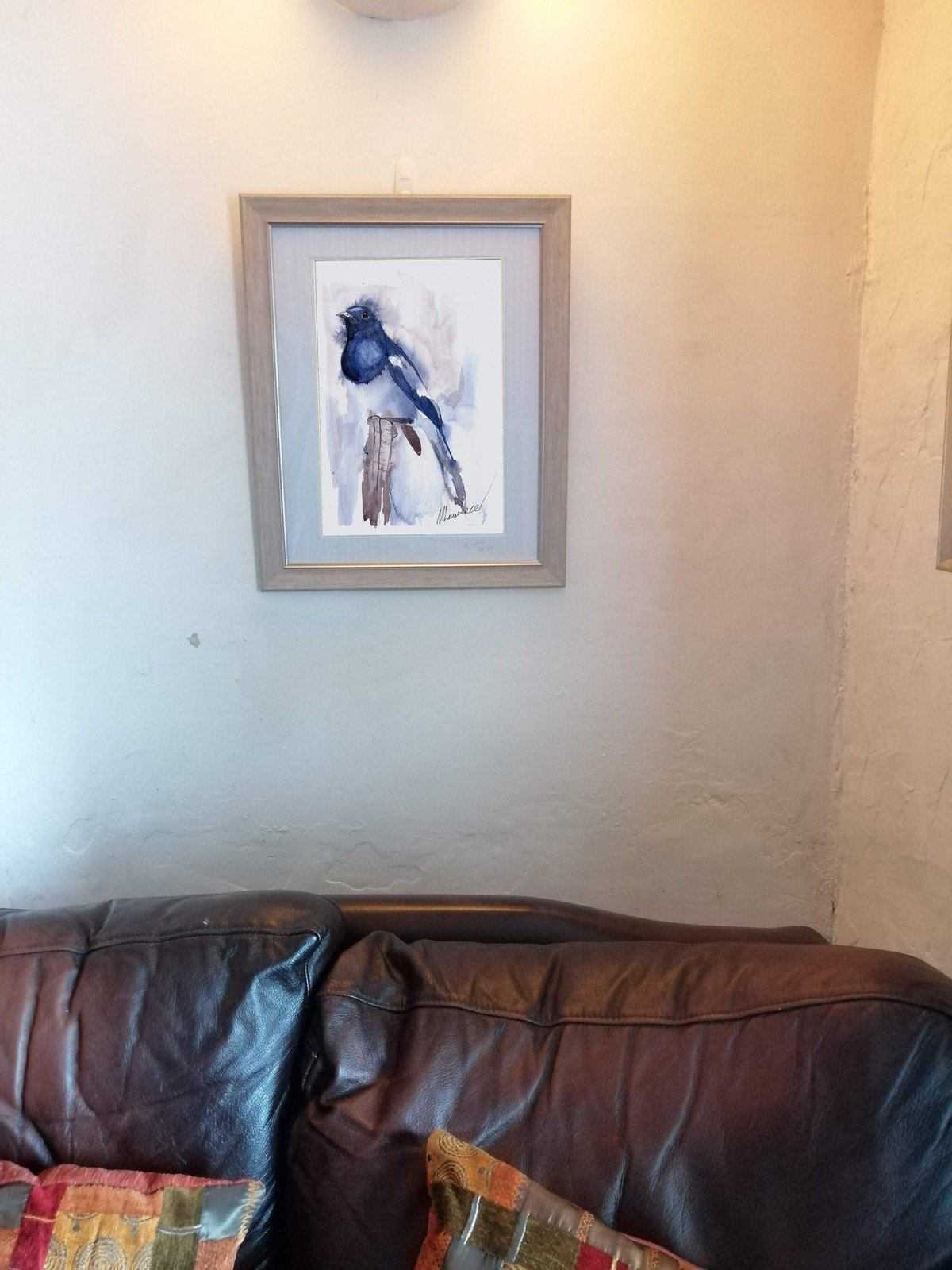 African Magpie Painting Numbered limited edition Giclee Print of a Watercolour Painting ArtbyMyleslaurence