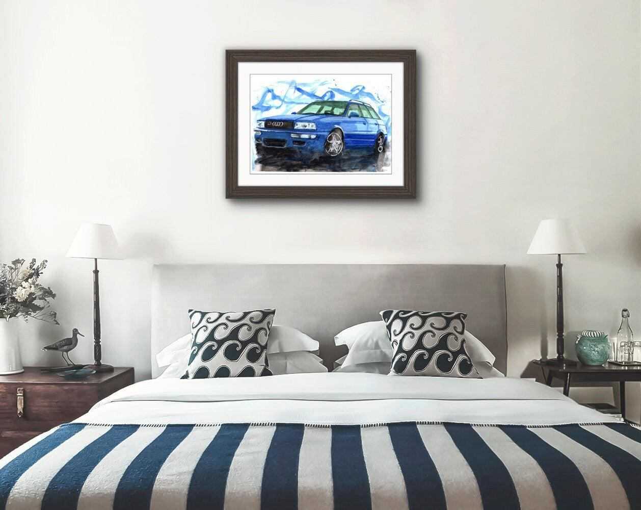 Audi Rs2 Avant Print Watercolour Painting Limited Print ArtbyMyleslaurence