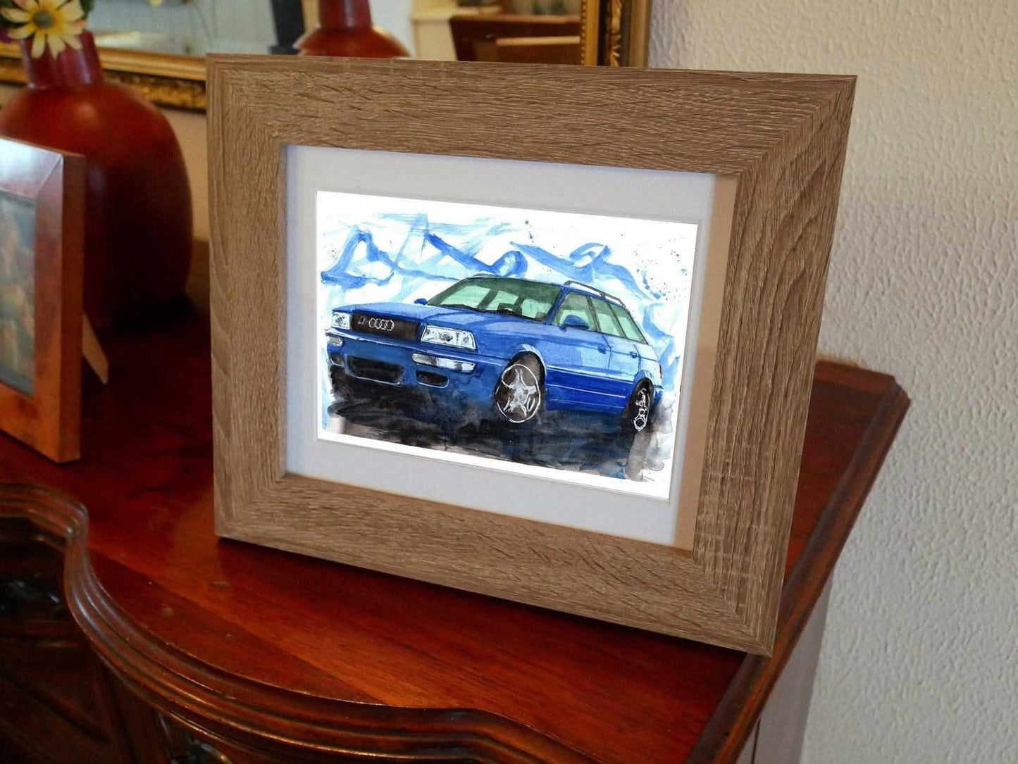 Audi Rs2 Avant Print Watercolour Painting Limited Print ArtbyMyleslaurence