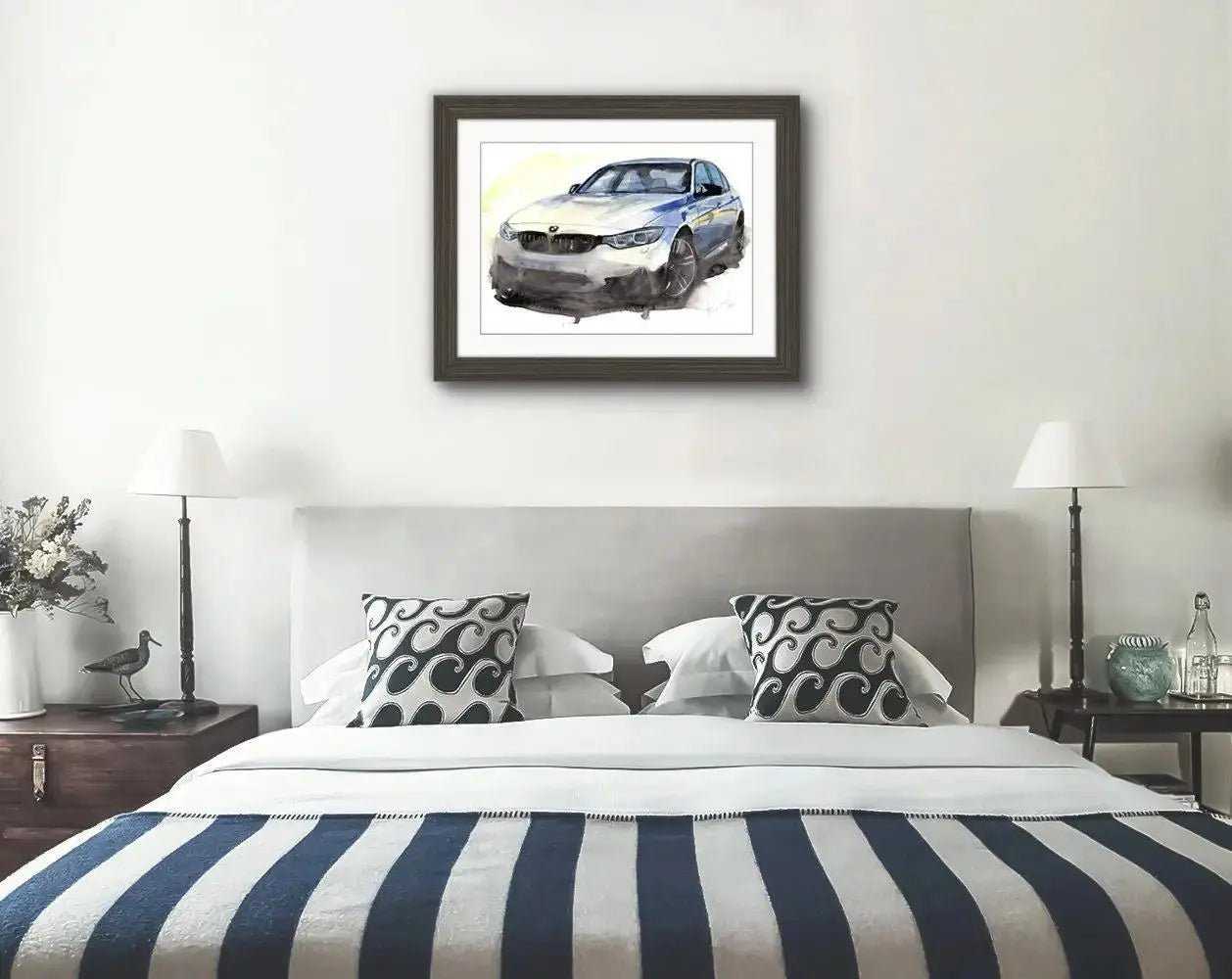 BMW M3 F80 Competition Print Watercolour Painting Limited Print ArtbyMyleslaurence