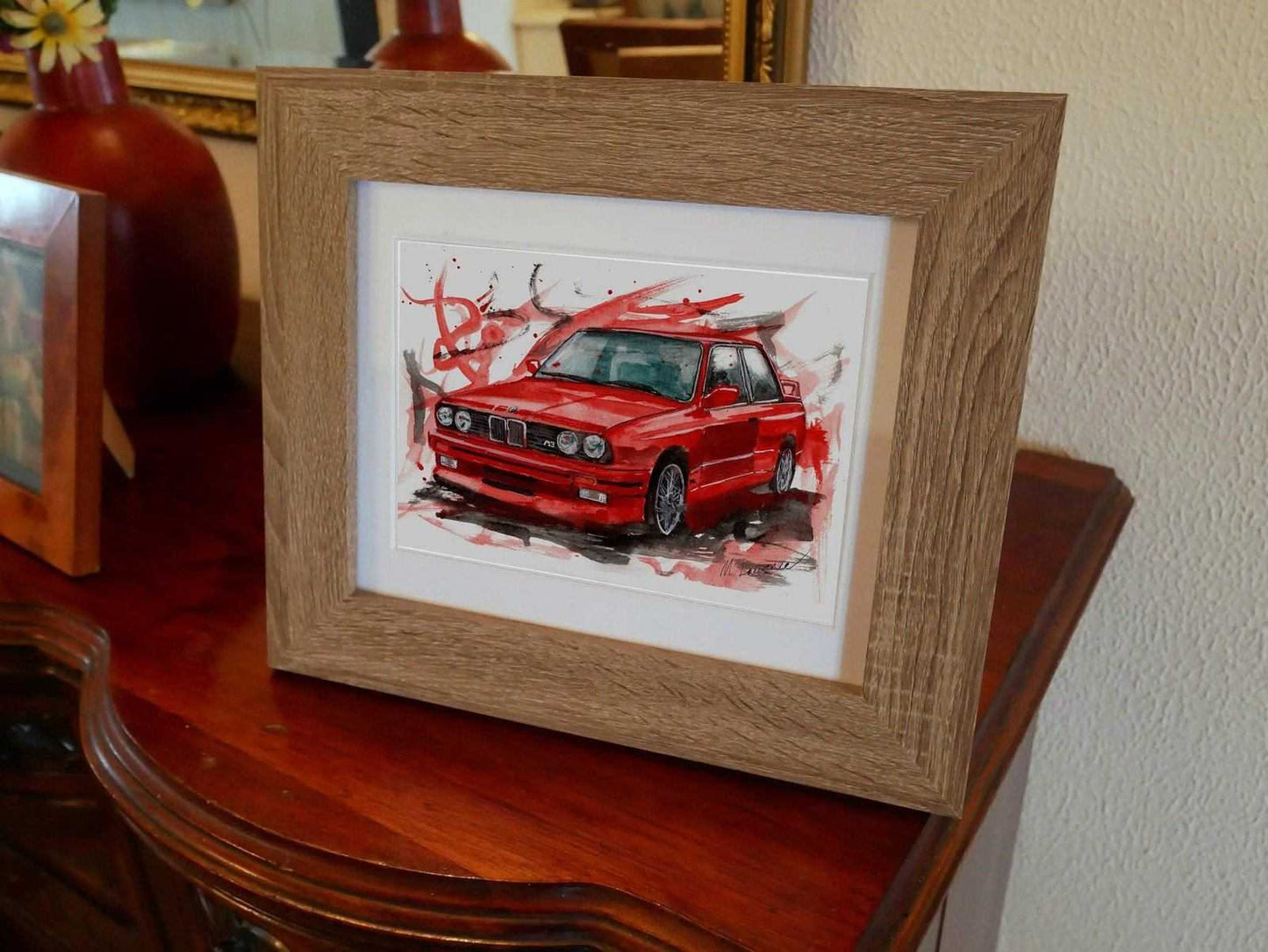 BMW M3 Print Watercolour Painting Limited Print ArtbyMyleslaurence