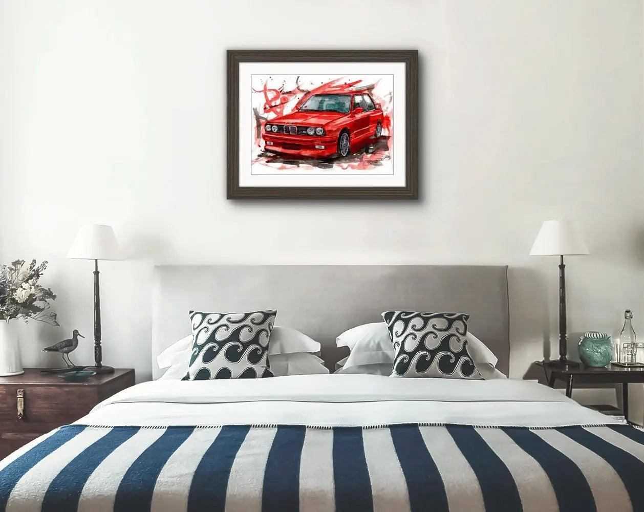 BMW M3 Print Watercolour Painting Limited Print ArtbyMyleslaurence