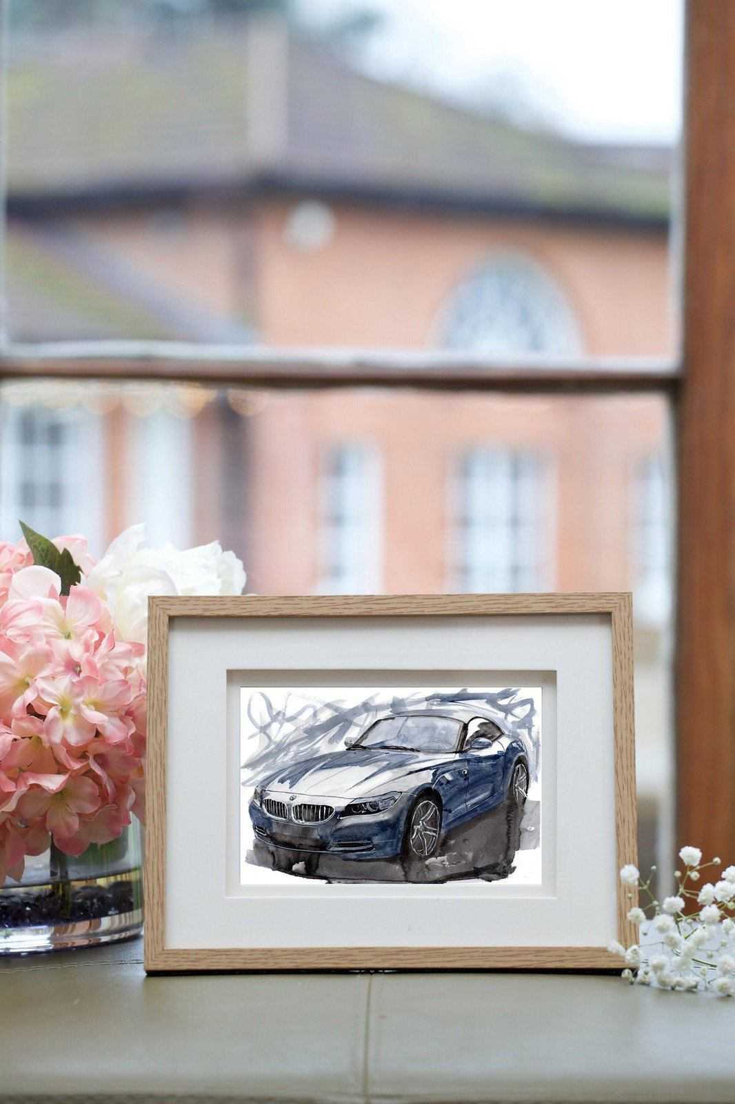 BMW Z4 Print Watercolour Painting Limited Print ArtbyMyleslaurence