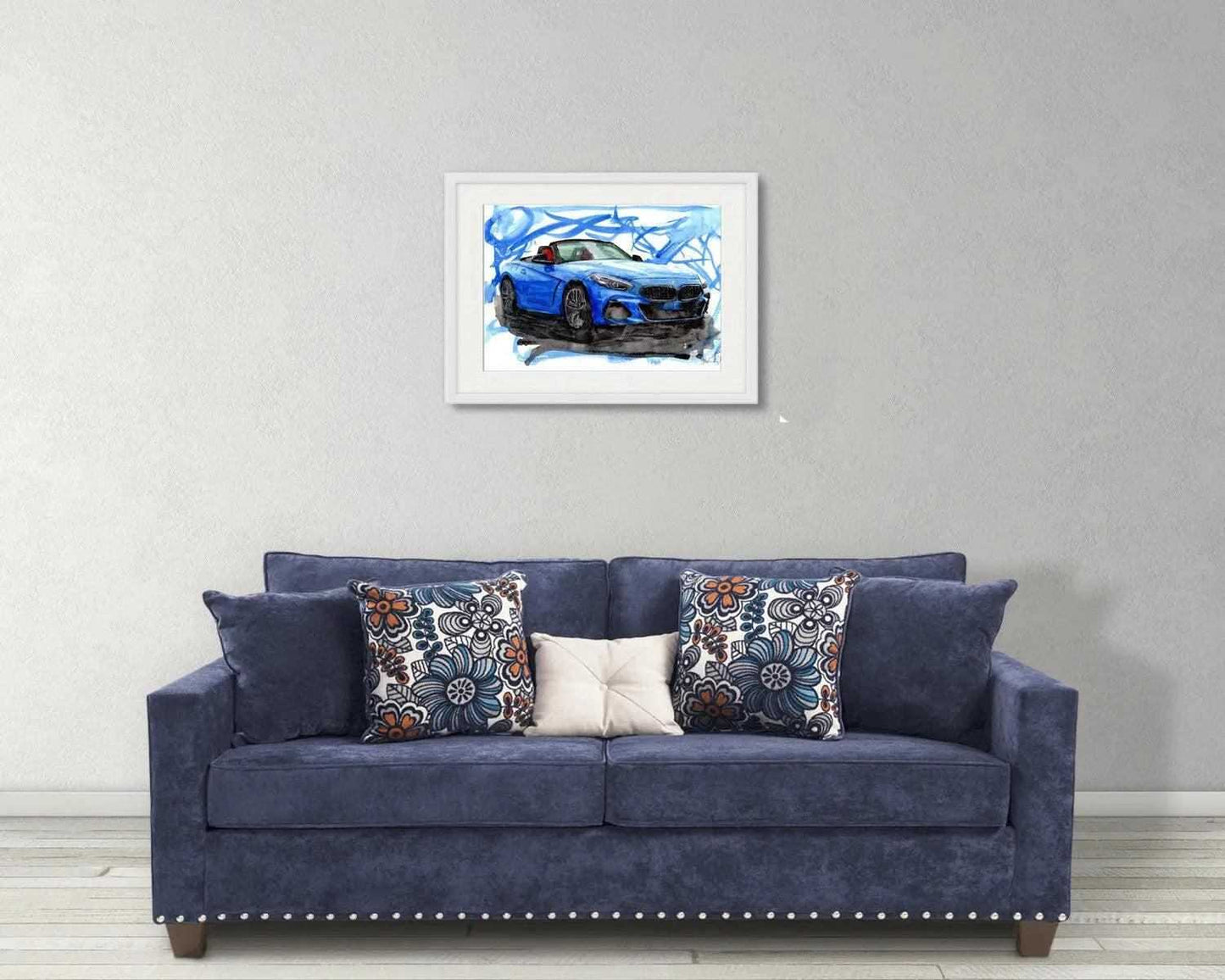BMW Z4 Print Watercolour Painting Limited Print ArtbyMyleslaurence
