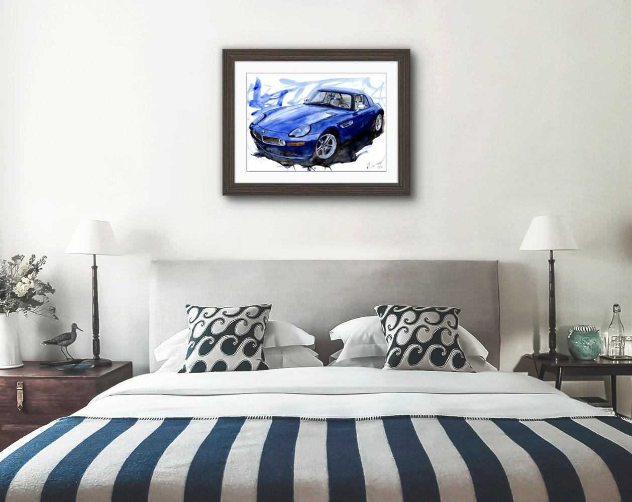 BMW Z8 Print Watercolour Painting Limited Print ArtbyMyleslaurence