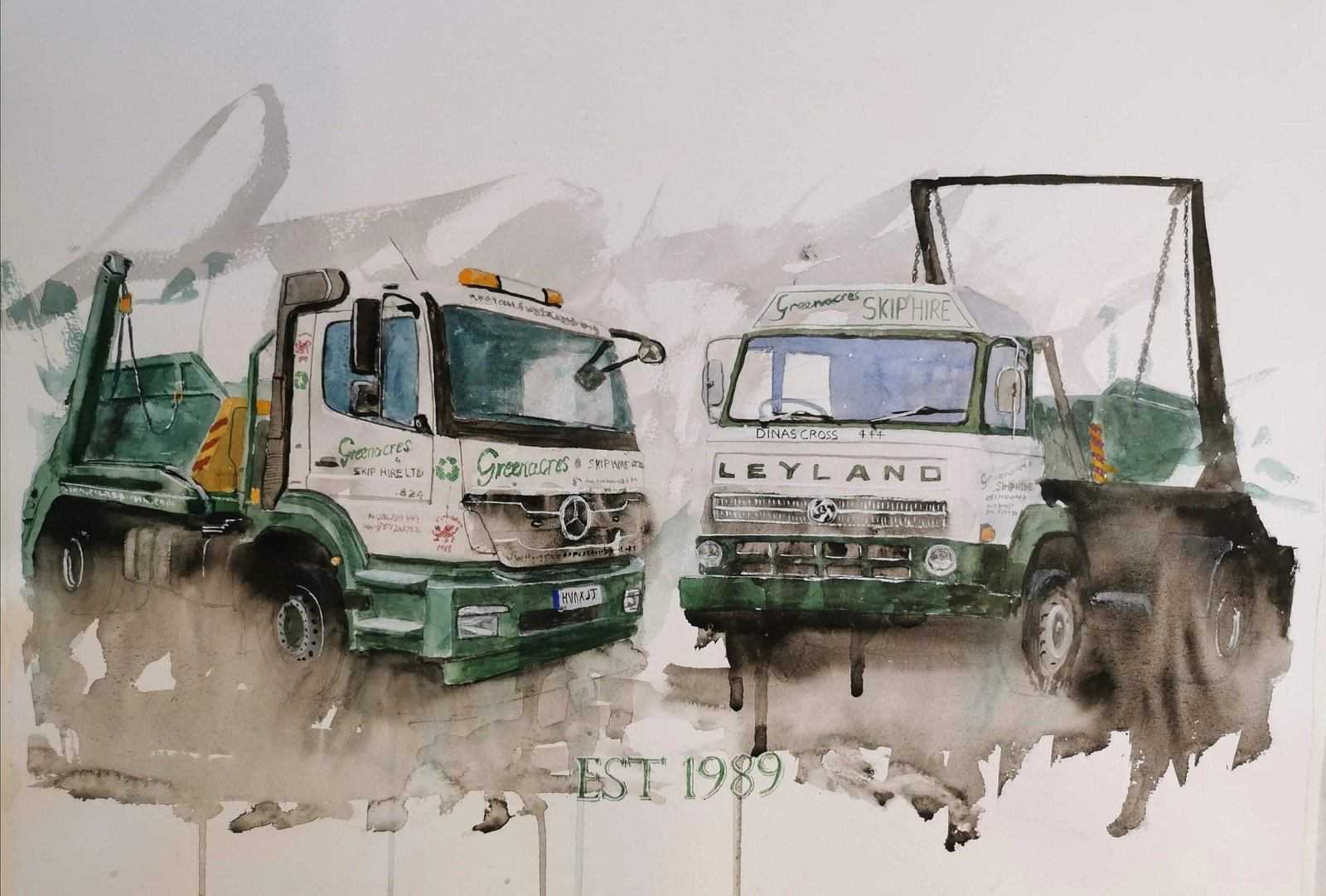 Car and Truck watercolour commissions. Have a portrait of your car, truck or suv done Limited Print By artist Myles Laurence watercolor ArtbyMyleslaurence