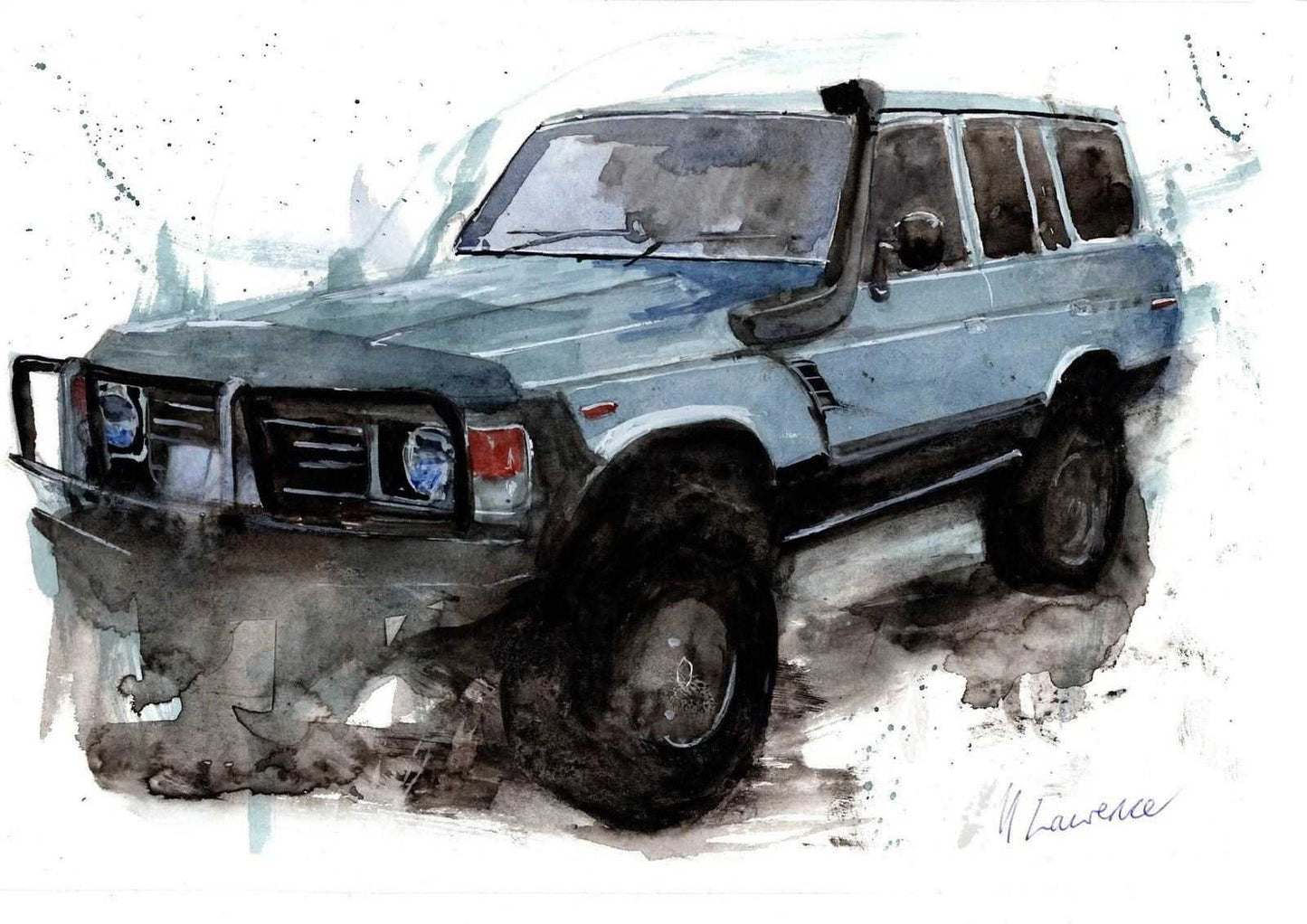 Car and Truck watercolour commissions. Have a portrait of your car, truck or suv done Limited Print By artist Myles Laurence watercolor ArtbyMyleslaurence