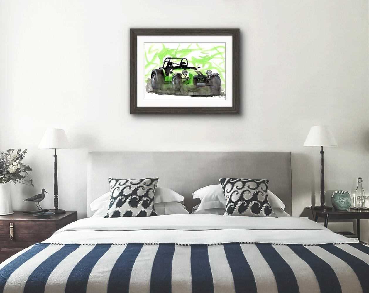 Caterham Seven 7 Print Watercolour Painting Limited Print classic British Car ArtbyMyleslaurence