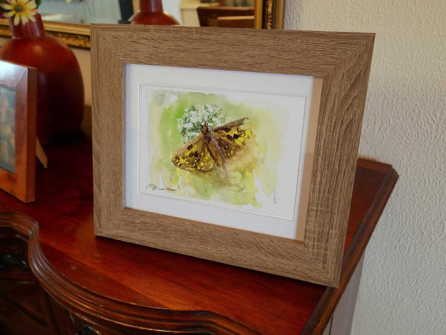 Checkered Skipper Butterfly painting Numbered limited edition Giclee Print of a Watercolour Painting ArtbyMyleslaurence