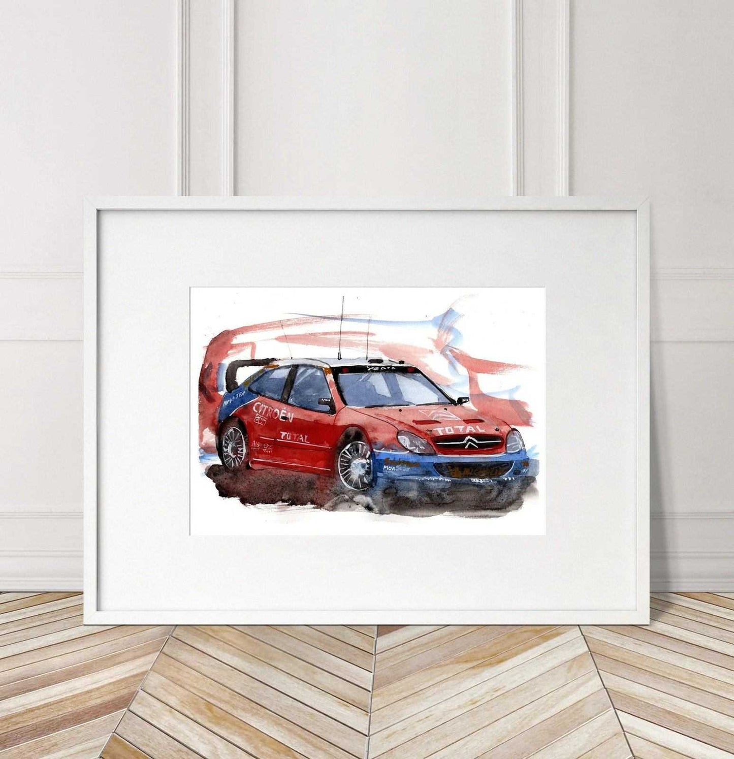 Citroen Xsara Rally Car Print Watercolour Painting Limited Print Rallying ArtbyMyleslaurence