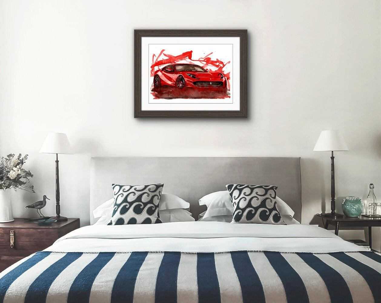 Ferrari 812 Superfast Painting Limited Print ArtbyMyleslaurence