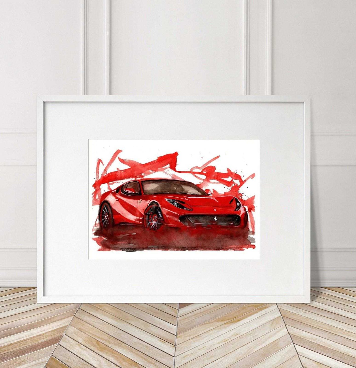 Ferrari 812 Superfast Painting Limited Print ArtbyMyleslaurence