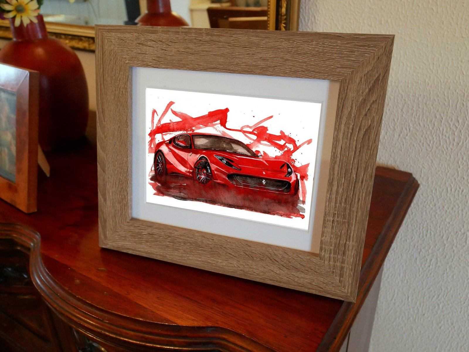 Ferrari 812 Superfast Painting Limited Print ArtbyMyleslaurence