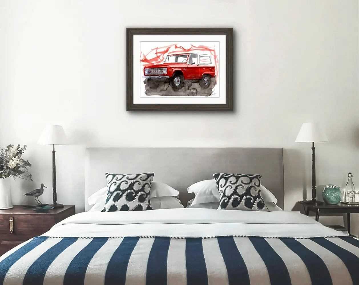 Ford Bronco Mk 1 Print Watercolour Painting Classic Suv Limited Print ArtbyMyleslaurence