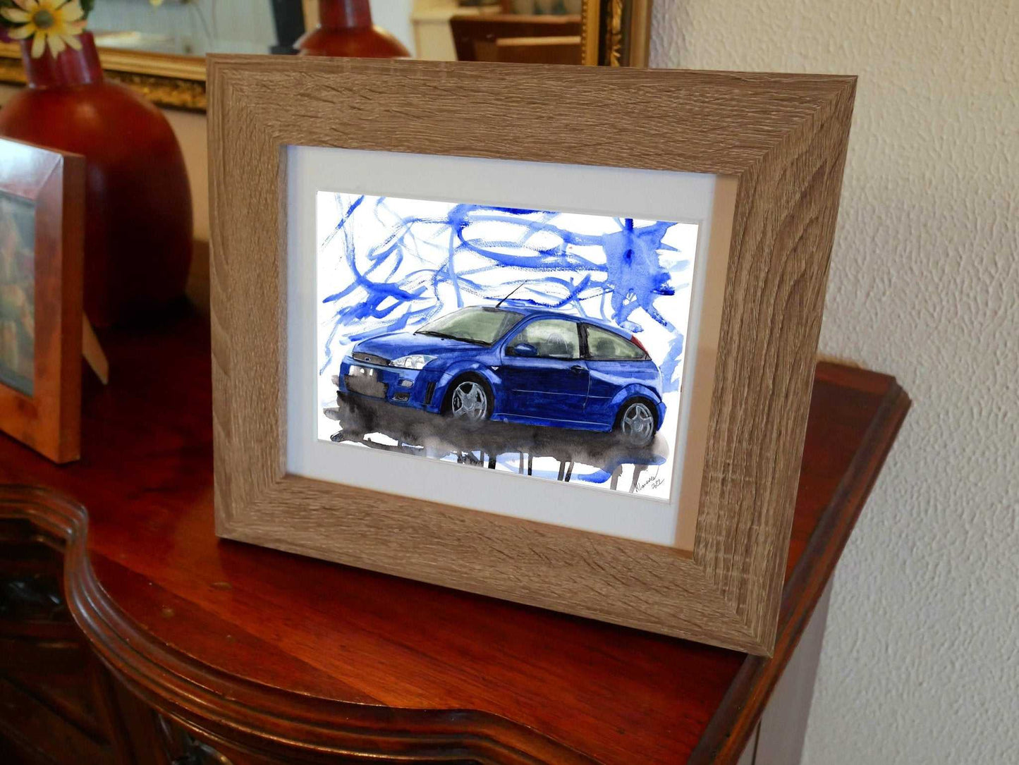 Ford Focus RS MK1 Painting Limited Print ArtbyMyleslaurence