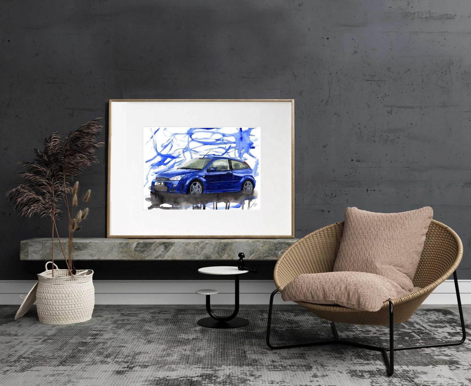 Ford Focus RS MK1 Painting Limited Print ArtbyMyleslaurence