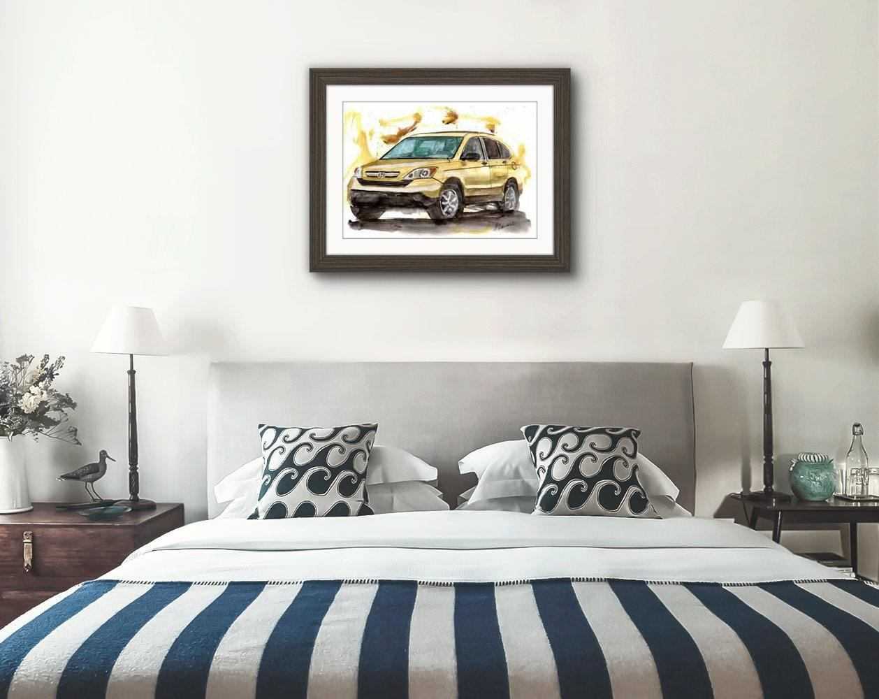 Honda CRV Print Watercolour Painting SUV Limited Print ArtbyMyleslaurence