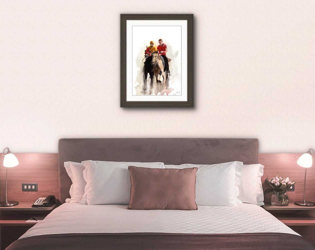 Horse Racing Painting "Practice Run" Numbered limited edition Print ArtbyMyleslaurence