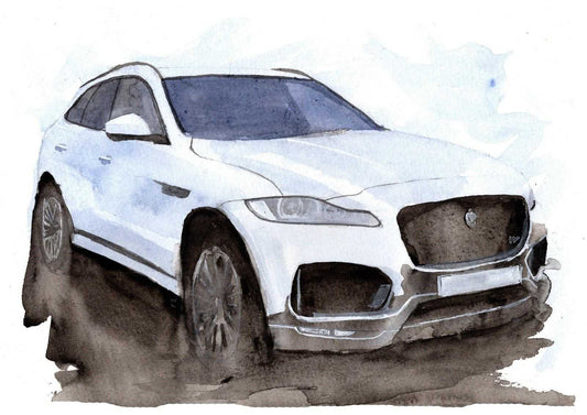 Jaguar Fpace Painting Limited Print ArtbyMyleslaurence