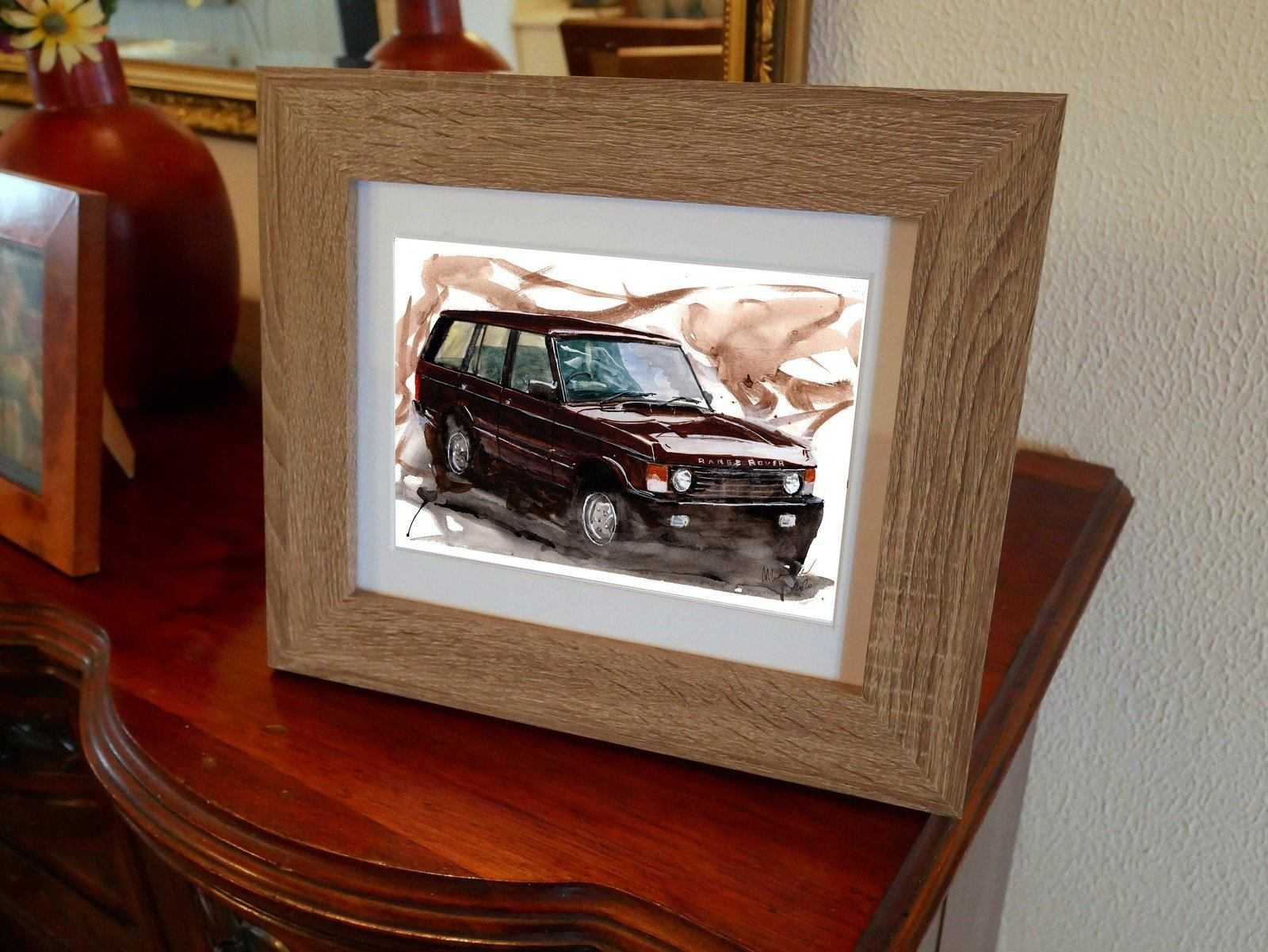 Land Rover Range Rover Print Watercolour Painting Limited Print ArtbyMyleslaurence