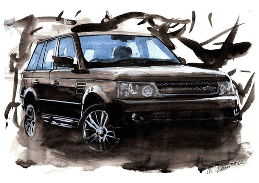 Land Rover Range Rover Sport Print Watercolour Painting Limited Print ArtbyMyleslaurence