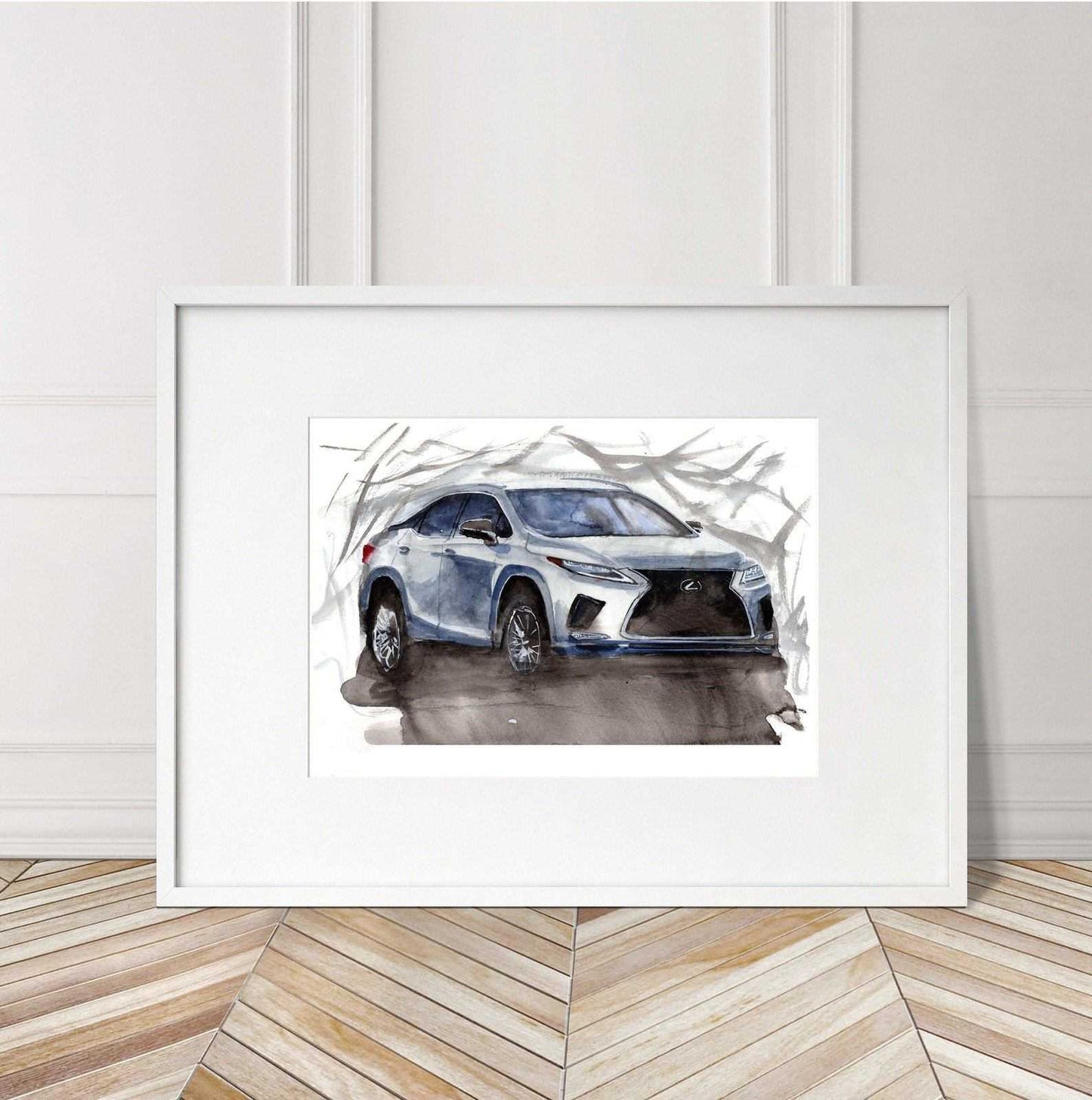 Lexus RX Print Watercolour Painting Limited Print ArtbyMyleslaurence