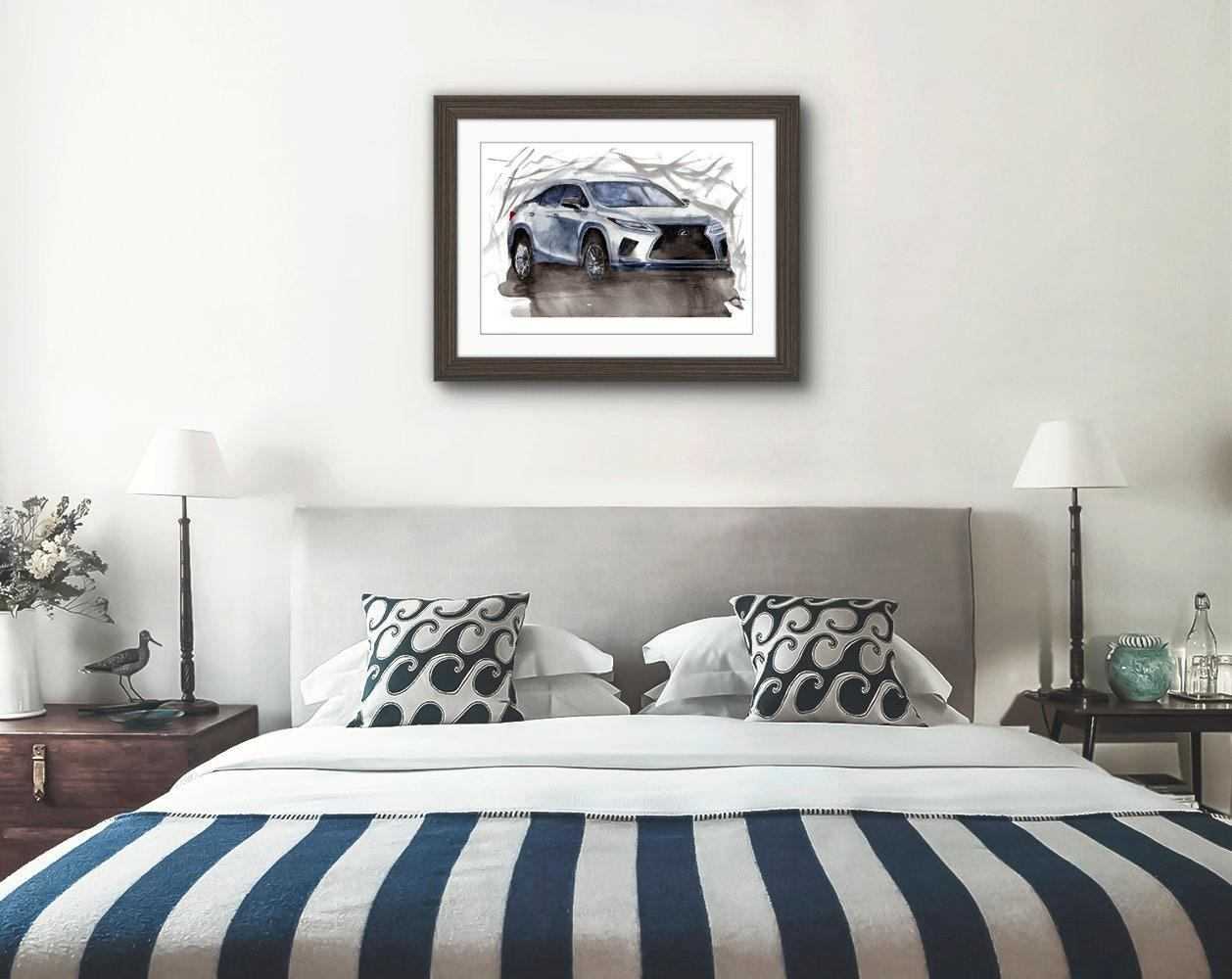 Lexus RX Print Watercolour Painting Limited Print ArtbyMyleslaurence