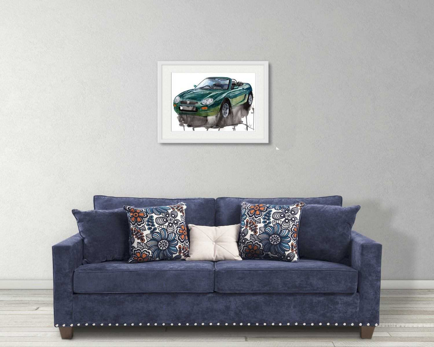 MGF Print Watercolour Painting Limited Print giclee print classic British Car ArtbyMyleslaurence