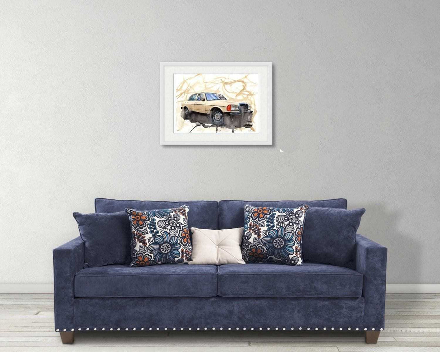 Mercedes W123 Print Watercolour Painting Limited Print ArtbyMyleslaurence