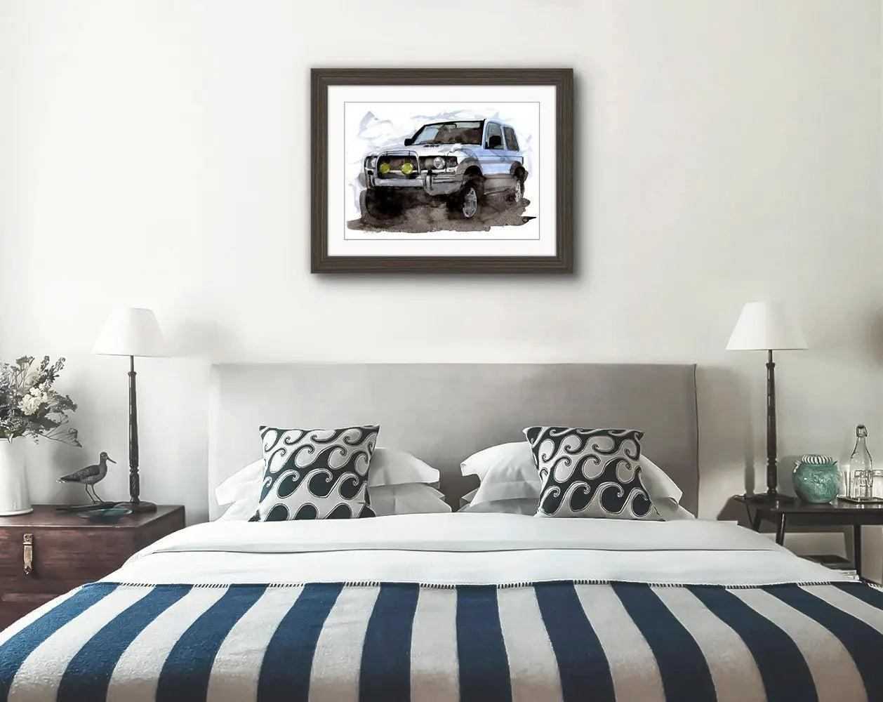 Mitsubishi Pajero Print Watercolour Painting Limited Print ArtbyMyleslaurence