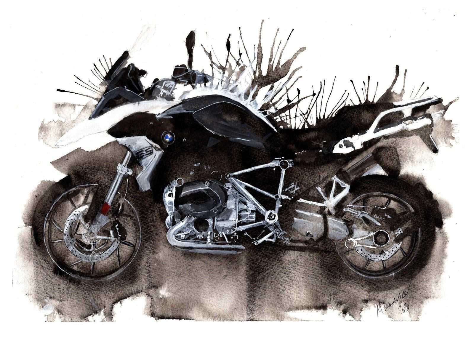 Motorcyle watercolour commissions. Have a portrait of your Motorcycle or Trike done Limited Print By artist Myles Laurence in watercolor ArtbyMyleslaurence