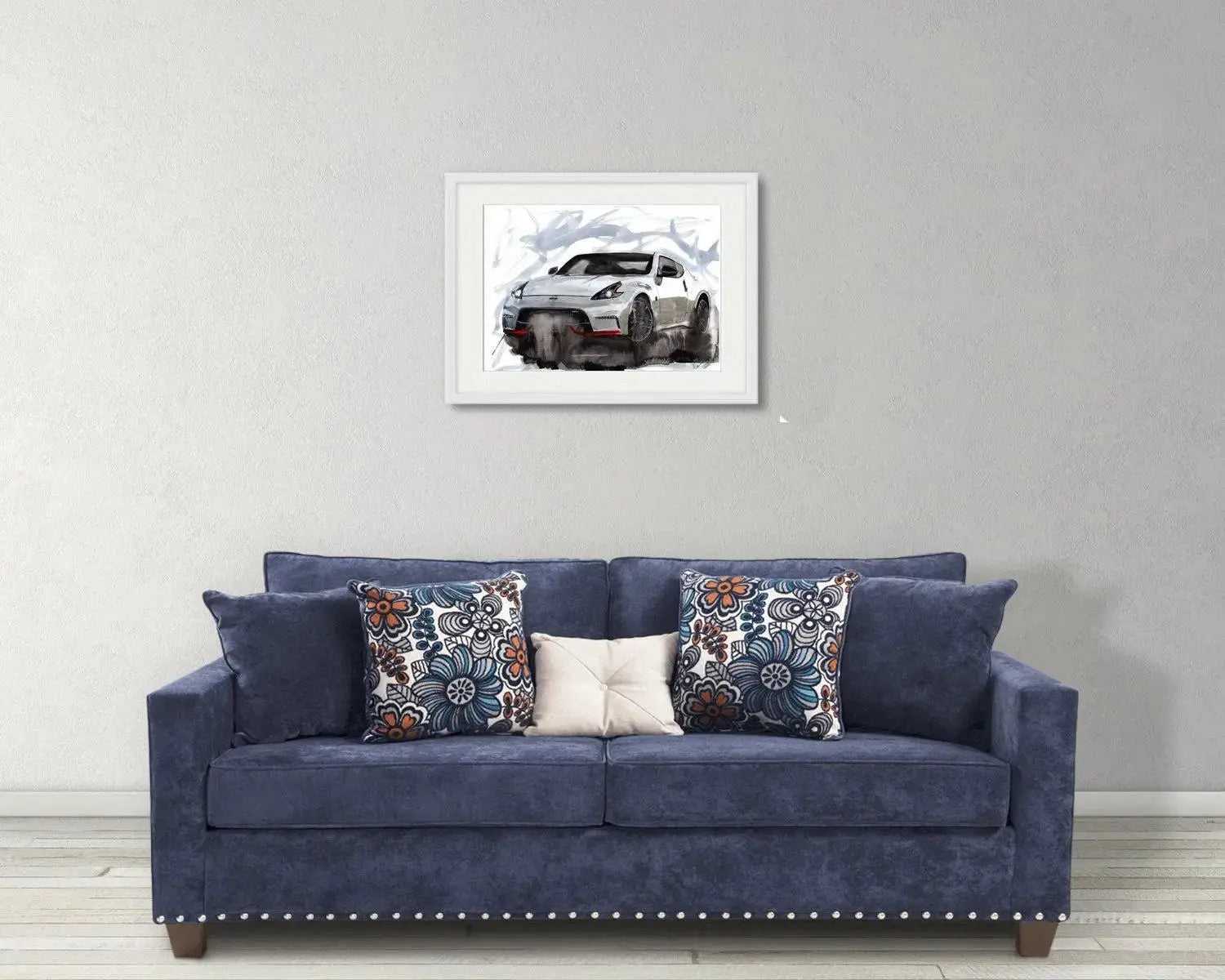 Nissan 370z Nismo Print Watercolour Painting Limited Print ArtbyMyleslaurence