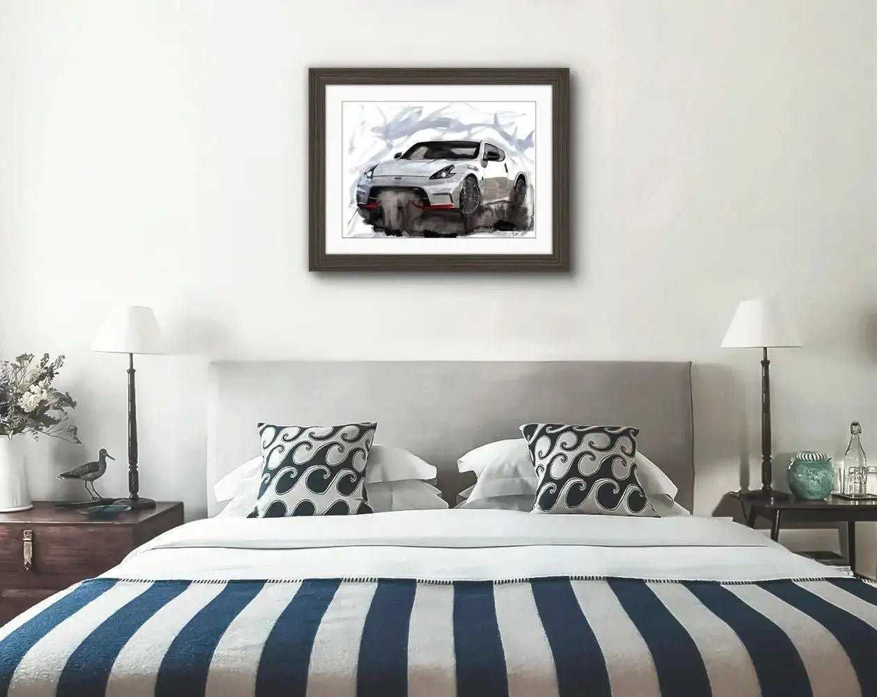 Nissan 370z Nismo Print Watercolour Painting Limited Print ArtbyMyleslaurence