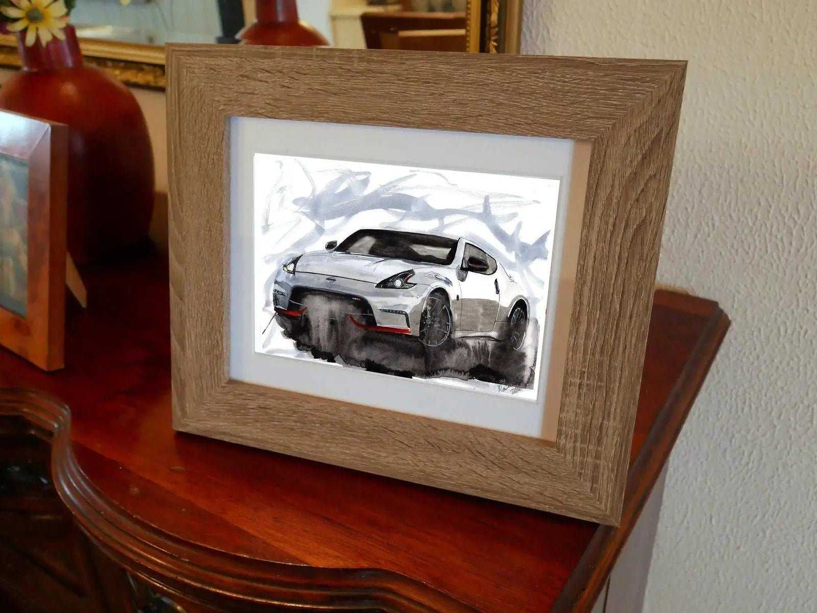 Nissan 370z Nismo Print Watercolour Painting Limited Print ArtbyMyleslaurence