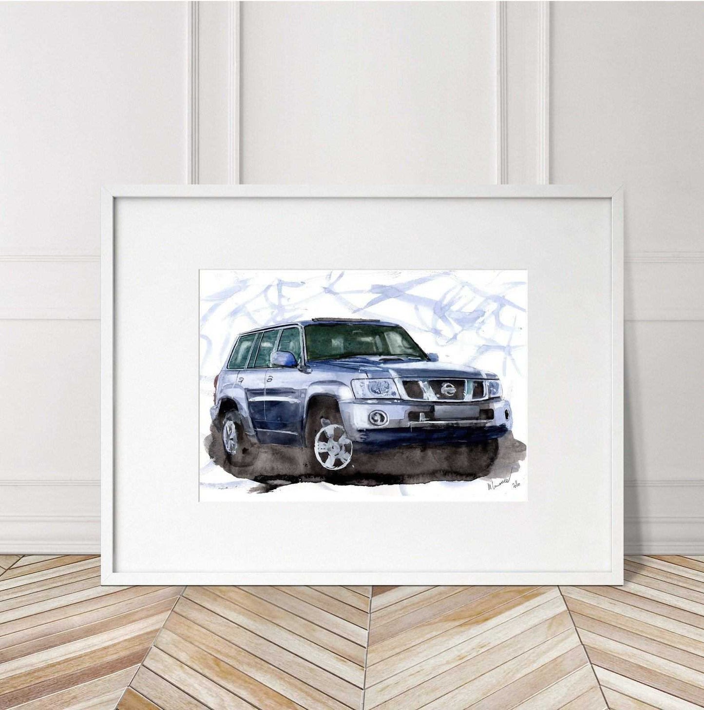 Nissan Patrol Y61 Print Watercolour Painting Limited Print ArtbyMyleslaurence