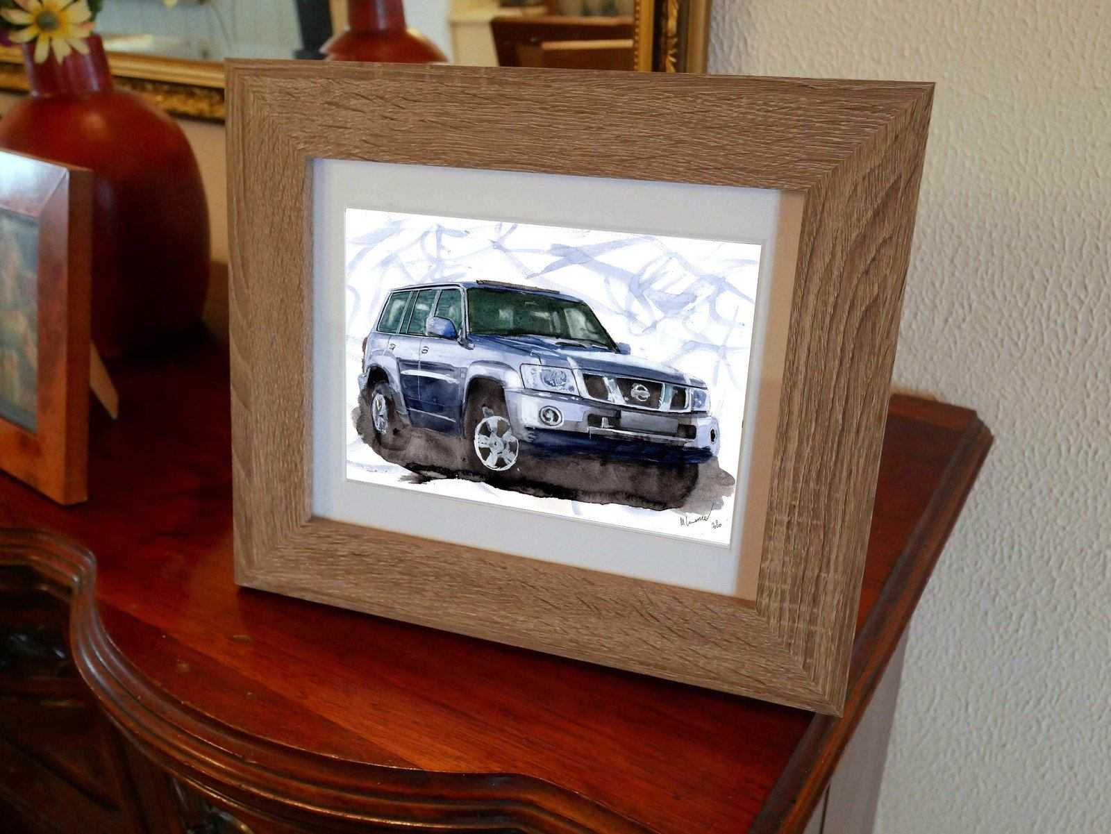 Nissan Patrol Y61 Print Watercolour Painting Limited Print ArtbyMyleslaurence