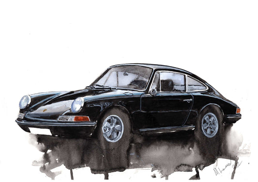 Porsche 912 Painting classic Limited Print ArtbyMyleslaurence