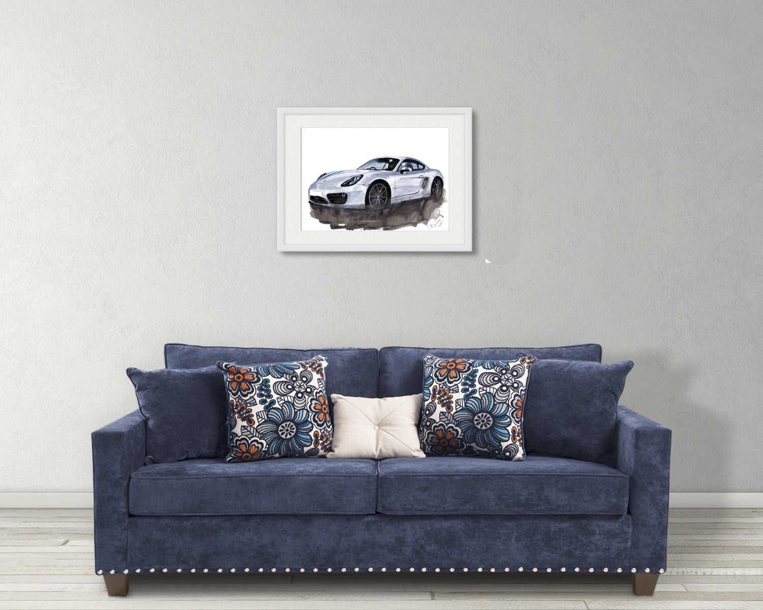 Porsche Cayman 981 Painting Watercolour Painting Limited Print ArtbyMyleslaurence