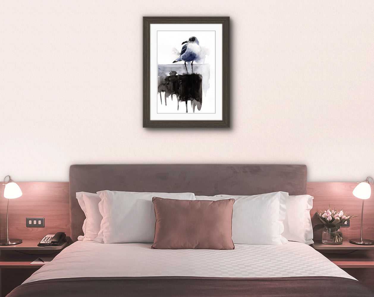 Seagull Painting Numbered limited edition Giclee Print of a Watercolour Painting ArtbyMyleslaurence