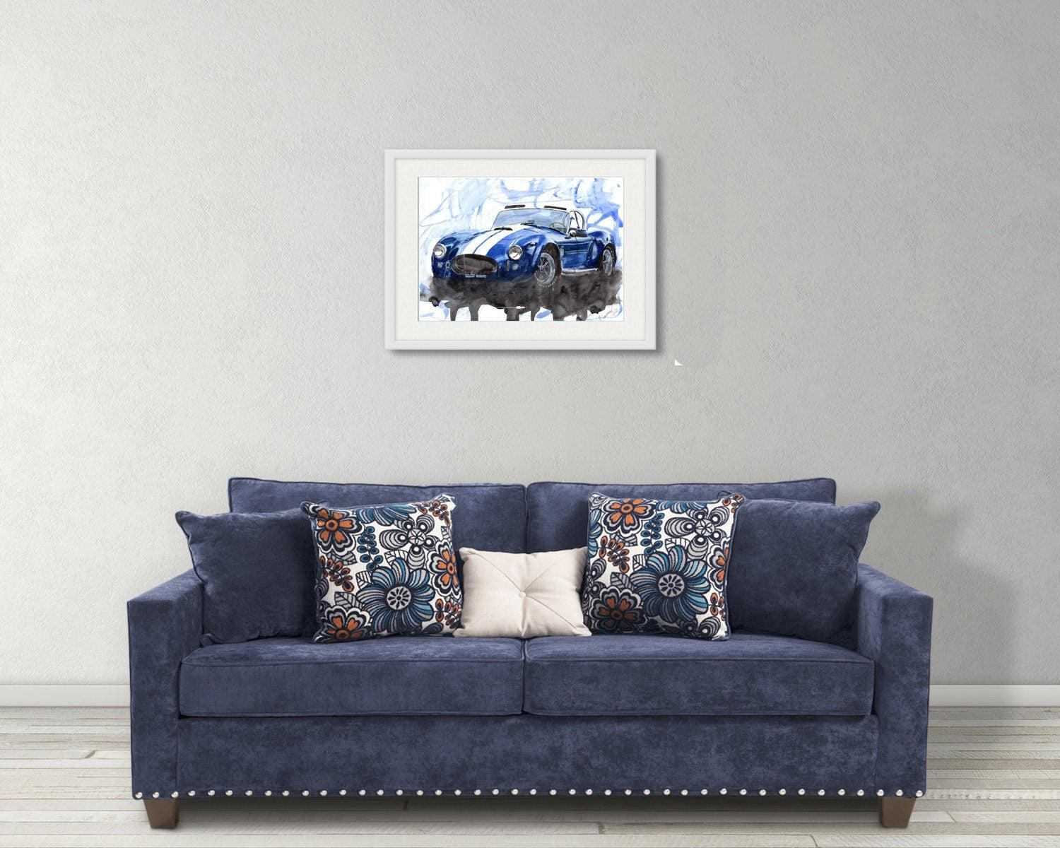 Shelby AC Cobra Print Watercolour Limited Print ArtbyMyleslaurence