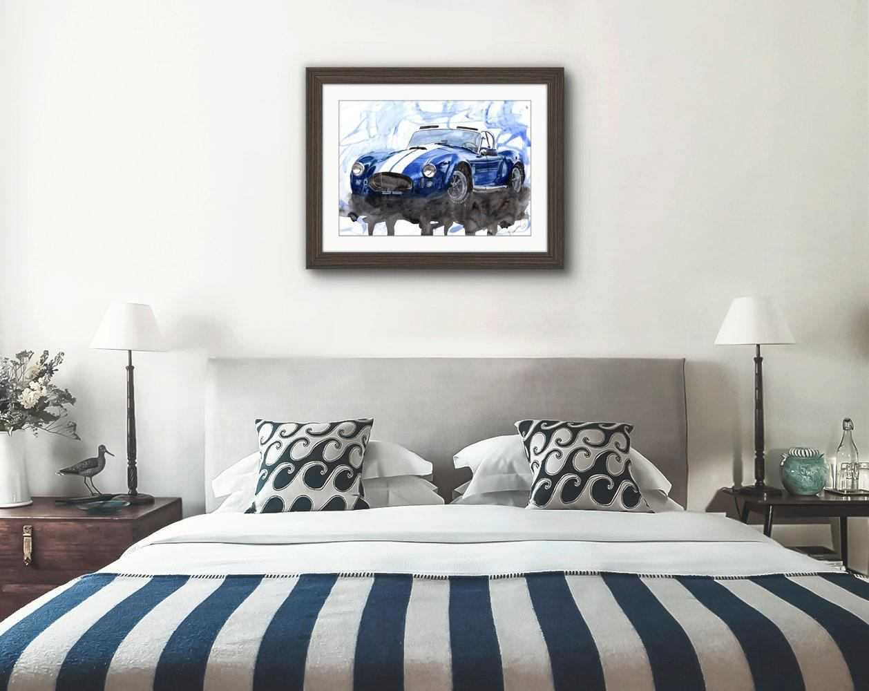 Shelby AC Cobra Print Watercolour Limited Print ArtbyMyleslaurence