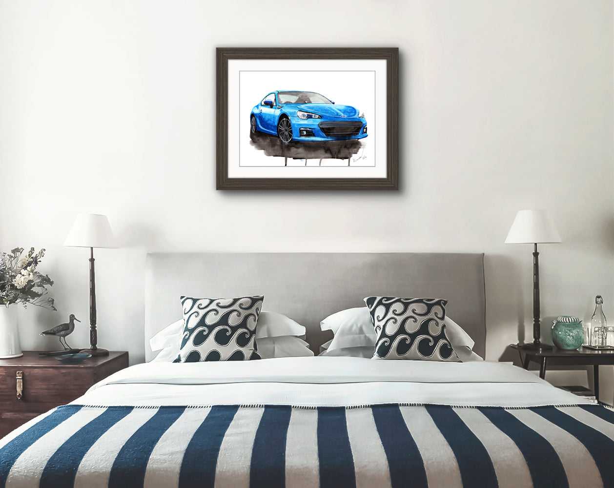 Subaru BRZ Print Watercolour Painting Car Limited Print ArtbyMyleslaurence